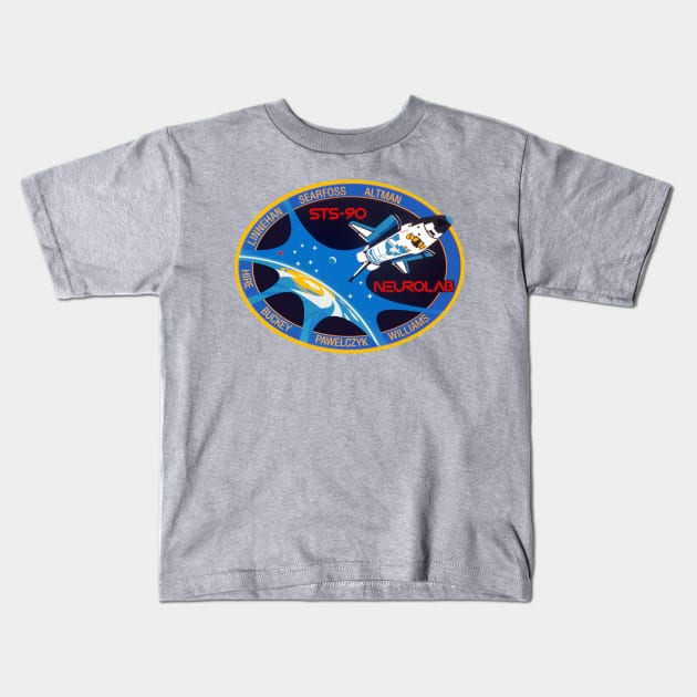 STS-90 Mission Patch Kids T-Shirt by Spacestuffplus